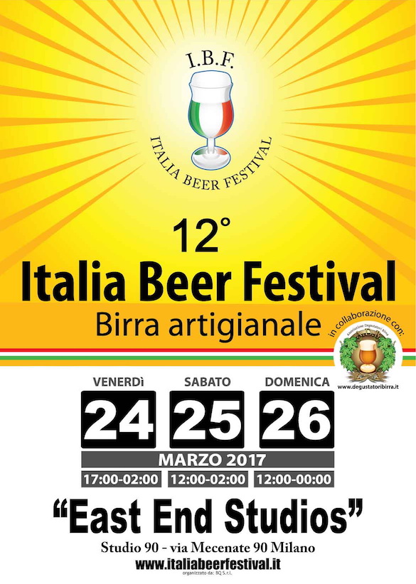 Italia Beer Festival 2017, 24 – 25 – 26 Marzo